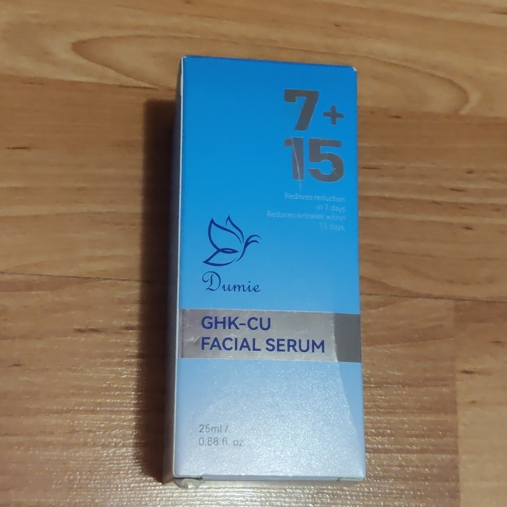 DUMIE 7+15 Redness Reduction & Wrinkle GHK-CU Facial Serum, 0.88 fl oz
